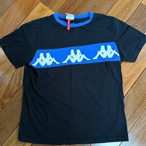 Kappa Black Shirt with Blue Trim